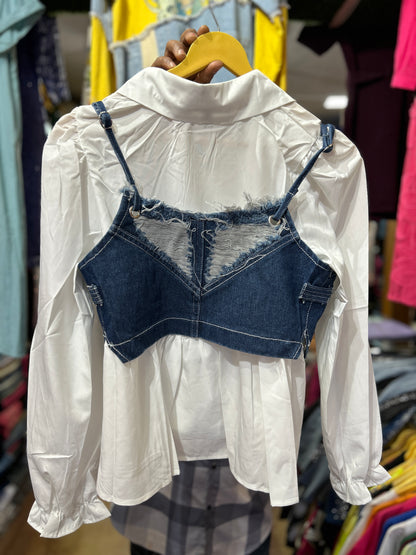 Denim top