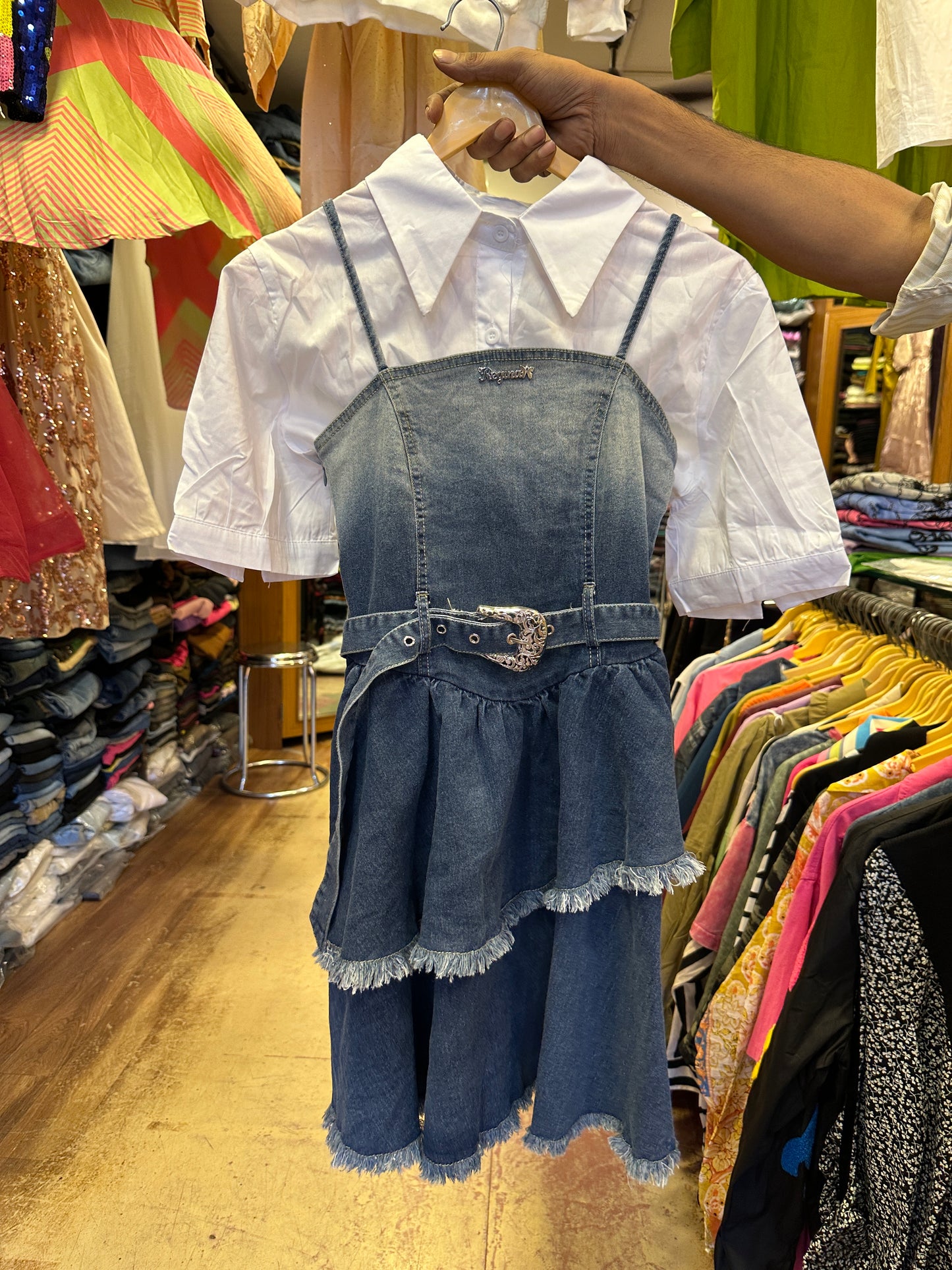 Denim shortdress