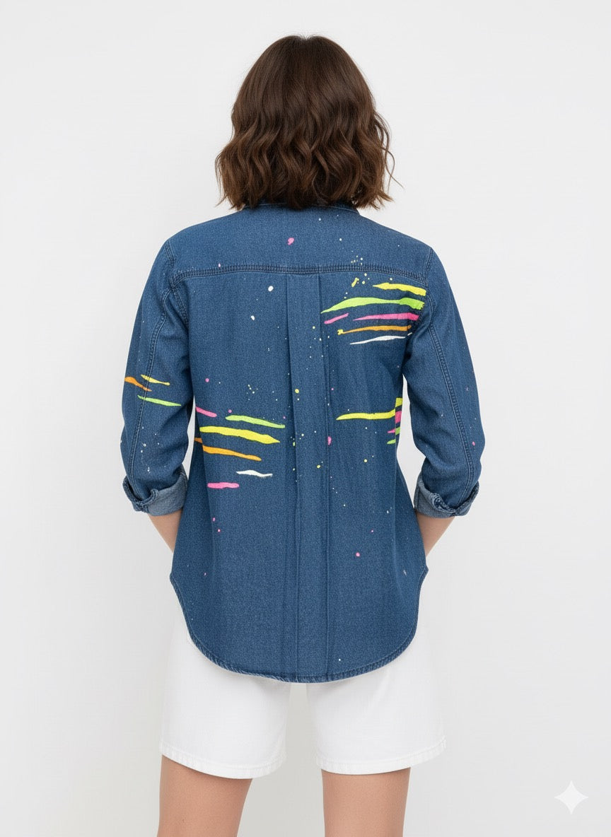 Colourful Denim Shirt