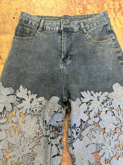 Lace jeans