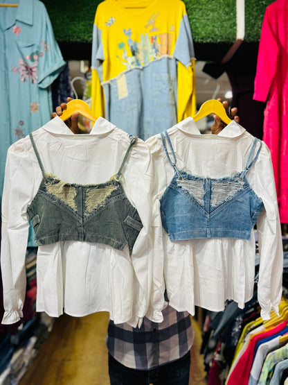 Denim top
