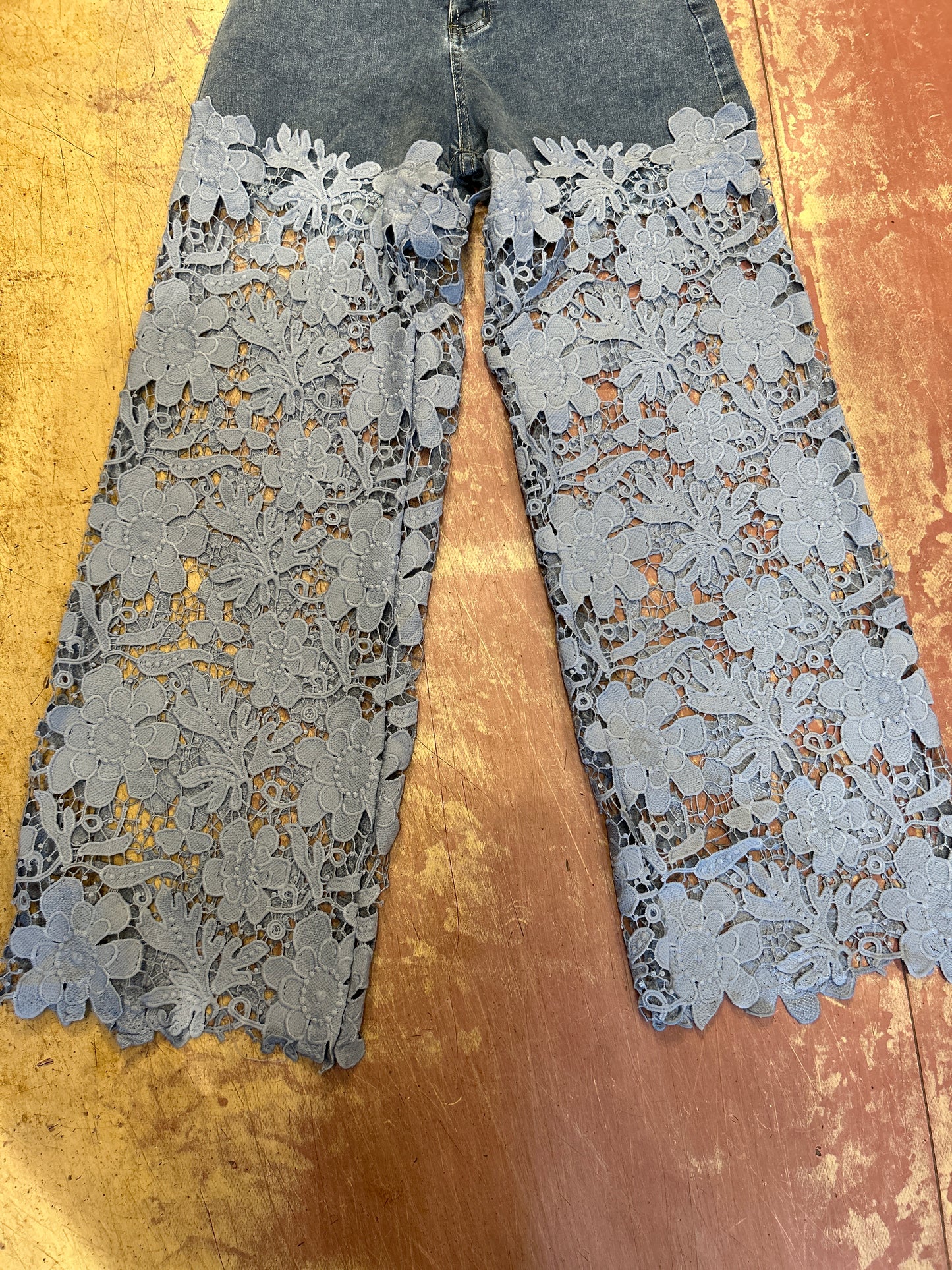 Lace jeans